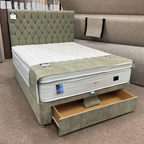 Divan Base Only, styled with matching headboard and footboard, iDeal Beds showroom photo