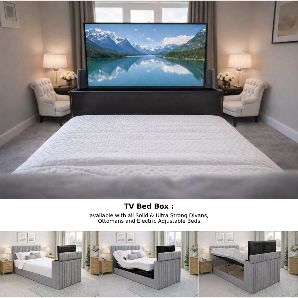 Divan Base Only, TV bed box storage option