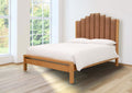 Monaco Oak Bed Frame with Upholstered Headboard
